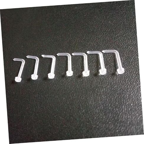 60Pcs Medical Ring Invisible Studs S Shape Bent Shape and Straight Shape for Everyday Use Durable and Stylish Nose Piercing Jewelry in Saudi Arabia