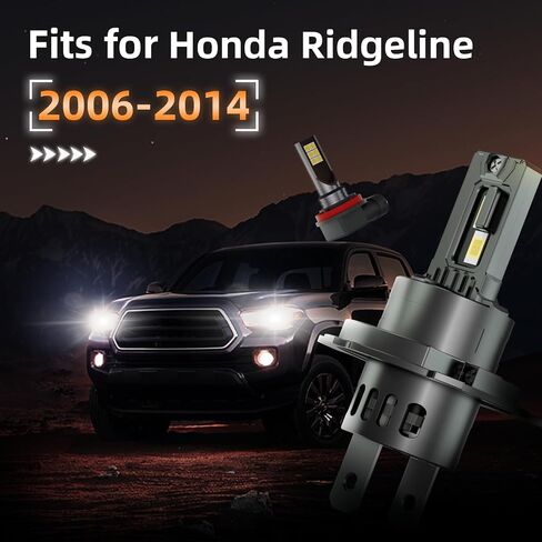 for Honda Ridgeline 2006-2014 Fog Lights Bulbs Combo, 4pcs Super Bright White Dual Beam and Fog Lights Blubs Package, 1:1 Size as Stock Bulbs, Plug and Play in Saudi Arabia