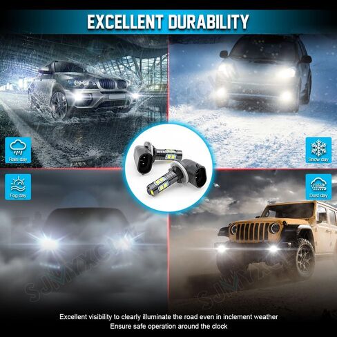 881 889 886 894 862 896 898 LED Fog Light Bulbs Compatible for Freightliner M2 106 2011-2017, 6000K White Super Bright High Power COB Chips LED Fog Daytime Running Lights DRL Bulbs, Pack of 2 in Kuwait