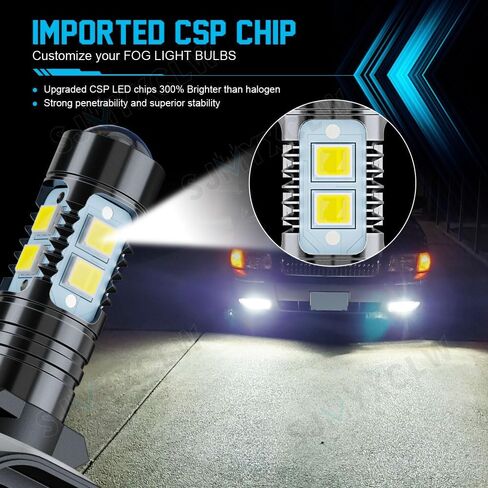 881 889 886 894 862 896 898 LED Fog Light Bulbs Compatible for Freightliner M2 106 2011-2017, 6000K White Super Bright High Power COB Chips LED Fog Daytime Running Lights DRL Bulbs, Pack of 2 in Kuwait