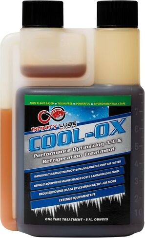 Fuel Ox Infinity Lube Cool Ox - Plant Based Performance Optimizing A/C & Refrigeration Treatment - Lowers Electrical Bill & Amperage - Delivers Colder Vent Air Faster (3 Ounce) in Saudi Arabia