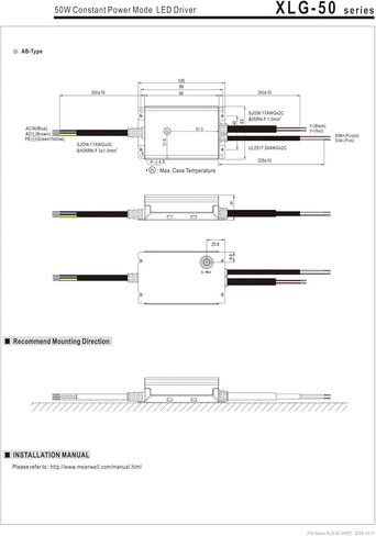 50W Constant Power Mode Driver XLG-50-A 22~54V XLG-50-AB 22~54V(XLG-50-A) in Saudi Arabia