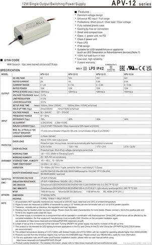 12W Single Openting Switch APV-12-5 APV-12-12 APV-12-15 APV-12-24 APV-12 (APV-12-15) in Saudi Arabia