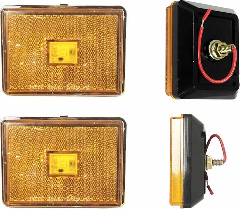 LIBRA 2 Amber 2" Square LED Trailer Side Marker Lights Stud Mount - 24041 in Kuwait