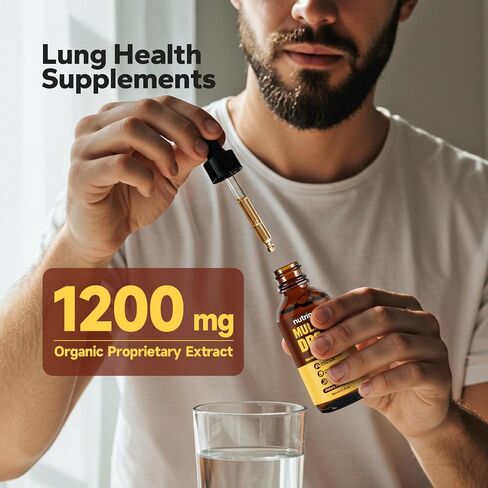 قطرات Mullein للرئتين (2 أوقية) ، مستخلص أوراق Mullein لدعم الرئتين والعافية ، ملحق الأعشاب للتنفس الواضح ، ينخفض Mullein مع غير المعدلة وراثيًا ، 1-2 قطار يوميًا ، واحد توريد واحد in Saudi Arabia