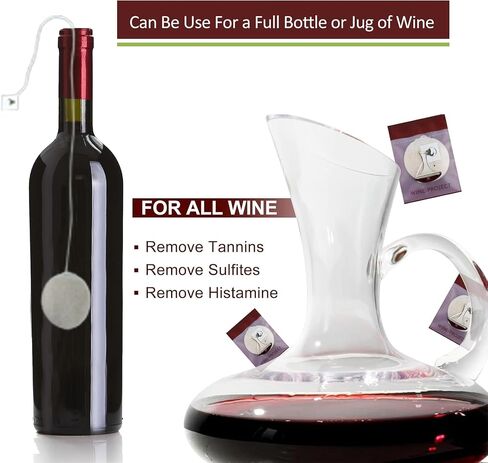 12 Pack the Wand Wine Purifier, Wine Filter, Wine Accessories for Wine Lovers, Wine Sulfite Filter To Remove Sulfite And Histamine, Eliminate Headaches, Reduce Wine Allergies in Saudi Arabia