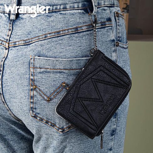 Montana West Wrangler Cow Print Print Card Card Wallet Cute Keychain Wallet مع جيب سحاب in Saudi Arabia