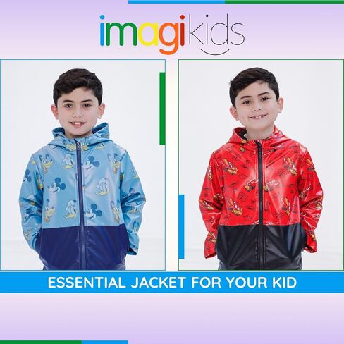 Disney Zip Up Waterproof Rain Jacket Toddler to Little Kid Sizes (3T - 7) in Saudi Arabia