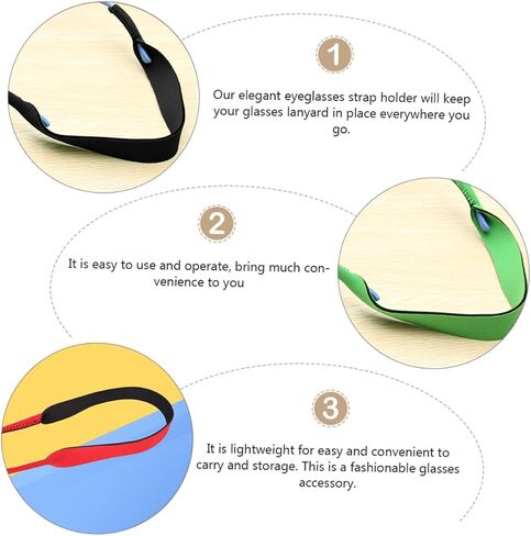 6pcs sports sunglasses أحزمة حاملين متينة مرنة العين للأنشطة في الهواء الطلق ألوان زاهية للمتعة الصيفية مريحة لركوب الدراجات في تشغيل المزيد in Saudi Arabia