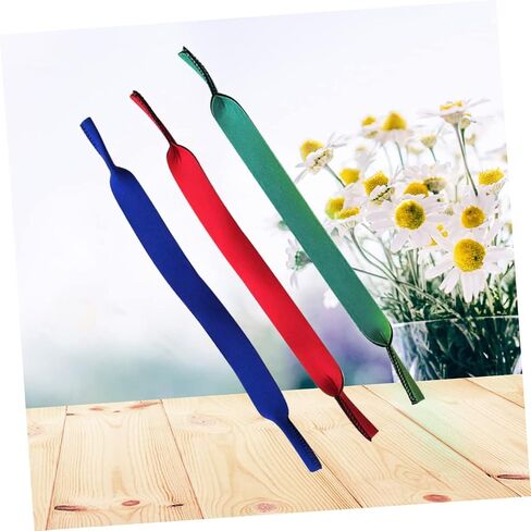 Nuobesty 3pcs حزام نظارات ممتدة للرياضة في الهواء الطلق متينة النظارات الشمسية حامل الرقبة الأزرق للسباحة اليومية الاستخدام in Saudi Arabia