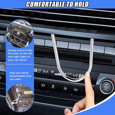 4pcs Car Radio Radio Tool Tool Tool ، أداة إصدار Stereo Auto Stereo على شكل حرف U الصلب ، مفتاح Radio Car Universal لتفكيك معظم محول تردد صوت CD DVD (أداة ومفتاح على شكل حرف U) in Kuwait