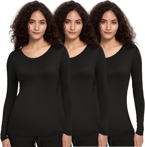 Cozyfit 3 Pack Underscrub Long Sleeve Women - Undershirts للنساء النسيج الناعم in Kuwait