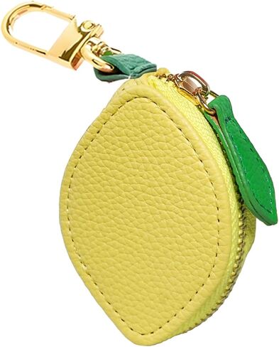محفظة محفظة Lemon Coin Coin Charm مع سلسلة مفاتيح ، حقيبة عملة فاكهة لطيفة مع سستة ، محفظة سحر كيس الفاكهة المصغرة للنساء (الليمون ، الأصفر) in Saudi Arabia