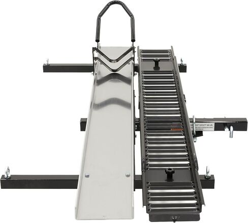 Black Widow Motorcycle Hitch Carrier Heavy Duty Steel and Aluminum Extra Long 6FT Loading Ramp 600 lb. Capacity Anti-Rattle Included Fits 2" Receiver in Saudi Arabia