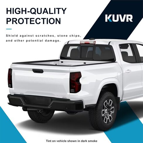 Pre-Cut Taillight Tint Kit Compatible with Chevrolet Chevy Colorado 2023-2025 | Precision Cut Stretchable PPF Vinyl Overlay Cover Wrap (Dark Smoke) in Saudi Arabia