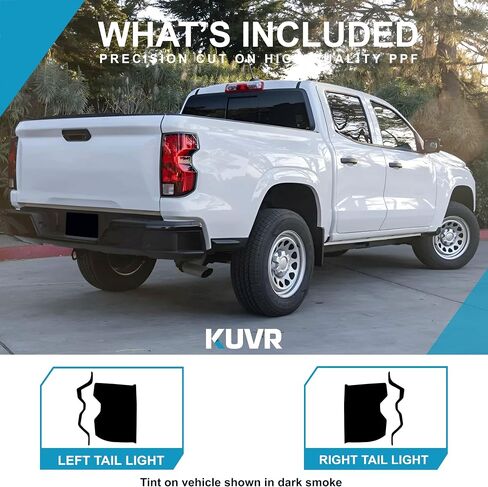 Pre-Cut Taillight Tint Kit Compatible with Chevrolet Chevy Colorado 2023-2025 | Precision Cut Stretchable PPF Vinyl Overlay Cover Wrap (Dark Smoke) in Saudi Arabia