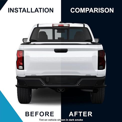 Pre-Cut Taillight Tint Kit Compatible with Chevrolet Chevy Colorado 2023-2025 | Precision Cut Stretchable PPF Vinyl Overlay Cover Wrap (Dark Smoke) in Saudi Arabia