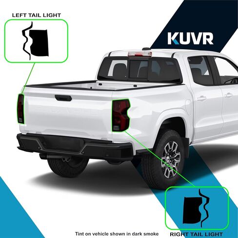 Pre-Cut Taillight Tint Kit Compatible with Chevrolet Chevy Colorado 2023-2025 | Precision Cut Stretchable PPF Vinyl Overlay Cover Wrap (Dark Smoke) in Saudi Arabia