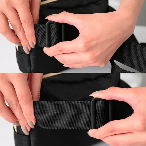 Kenneth Cole REACTION Silky Nylon Polyester Sophie Belt, Black Waist Bag, Medium in Saudi Arabia