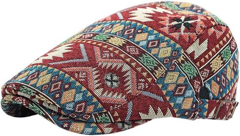 WITHMOONS Cotton Patchwork Newsboy Flat Hat Hunting Cap Cabbie Adjustable Cap YZ30267 in Saudi Arabia
