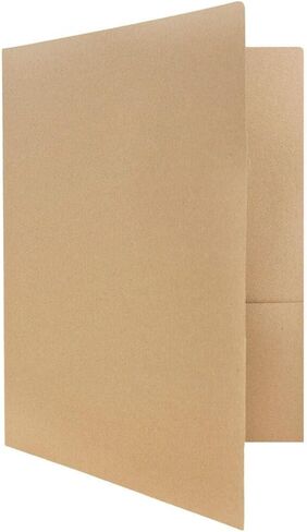مجلدات العروض التقديمية من LUXPaper مقاس 9 × 12 بوصة | جيبين | حقيبة البقالة بني | 18 نقطة. الغلاف | 10 الكمية in Saudi Arabia