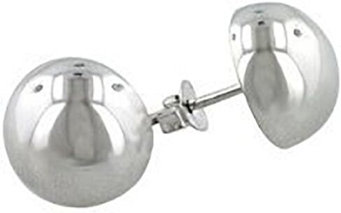 نصف الكرة زر القمر مسمار ما بعد القرط 925 الفضة الجنيه الاسترليني in Kuwait