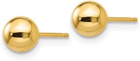 Authentic 10K Solid Yellow Gold Ball Post Earrings, 10K Real Gold Stud Earrings, 5 Different Sizes. in Saudi Arabia