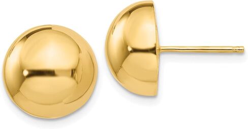 14K الذهب 12mm نصف كرة المسمار المجوهرات in Saudi Arabia