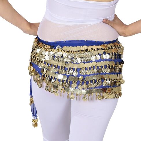 وشاح للرقص في البطن مع فيلم Gong & Coins Chiffon in Saudi Arabia