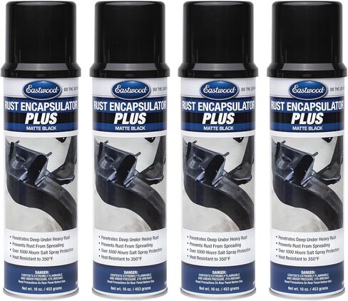 Eastwood Matte Black Rust Encapsulator plus | النهاية المتينة طويلة المتينة 1 معطف السيارات الحد الأقصى للحماية من الصدأ | مقاومة الحرارة تصل إلى 350 درجة فهرنهايت | 16 أوقية. الهباء الجوي | 1 حزمة in Kuwait