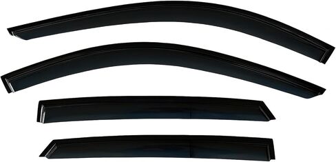 2017-2020 Tape-on Side Window Deflector Visors for Hyundai Elantra SE SEL Value ECO Limited Sport Black Tinted Rain Guards 2018 2019 in Kuwait