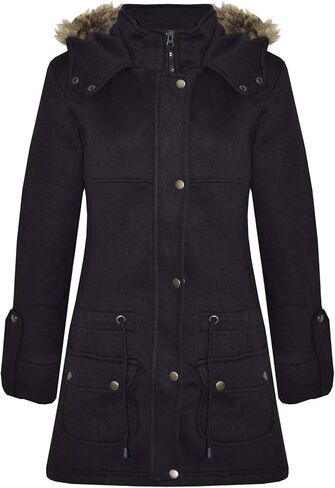 A2Z 4 Kids® Girls Coat Kids Fleece Parka Jacket Long Faux Fur Hooded Fashion Coats in Saudi Arabia