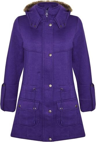 A2Z 4 Kids® Girls Coat Kids Fleece Parka Jacket Long Faux Fur Hooded Fashion Coats in Saudi Arabia