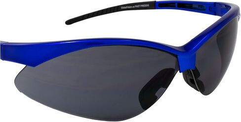 Global Vision Fast Freddie Sports & Motorcycle Safety Sunglasses for Men Blue Frame w/Smoke Lenses ANSI Z87.1 Safety-Rated in Saudi Arabia
