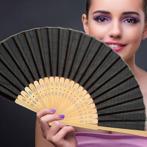 مراوح Bememo المحمولة باليد، مراوح قابلة للطي من الخيزران الحريري، مروحة مطوية يدويًا لهدية زفاف الكنيسة، هدايا الحفلات، ديكور DIY (أبيض، 48 حزمة) in Saudi Arabia