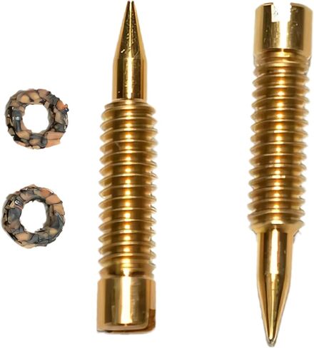 7382-2 (Pair) Idle Air Fuel Mixture Screws Brass With Cork Gaskets Fits For Holley Carburetor in Kuwait
