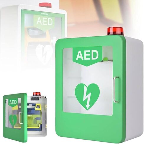 خزانة تخزين الجدار الجدار الجدار الجدارية AED مثيرة للقلق ودعم الخزانة المدمجة في الخزانة السطحية السطحية تناسب جميع العلامات التجارية العلوم القلبية للأماكن العامة ، الأخضر in Kuwait