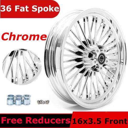 Tofr 21x3.5 Gloss Black Wheel Rim 36 Fat King Talkeseless for Harley Softail Standard ، Custom ، Night Train ، Springer 2000-2010 Fat Boy 2000-2017 Heritage 2000-2022 Deluxe 2004-2019 in Saudi Arabia