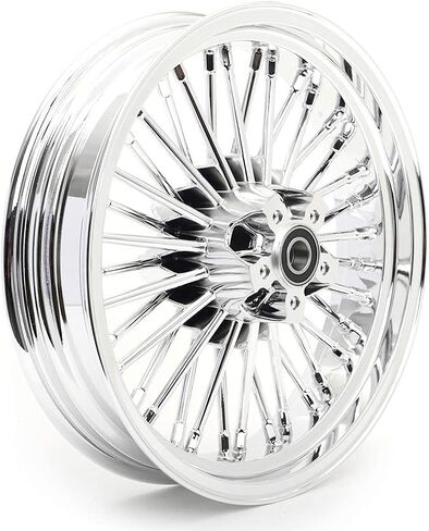 Tofr 21x3.5 Gloss Black Wheel Rim 36 Fat King Talkeseless for Harley Softail Standard ، Custom ، Night Train ، Springer 2000-2010 Fat Boy 2000-2017 Heritage 2000-2022 Deluxe 2004-2019 in Saudi Arabia