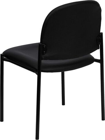 Flash Furniture Tania Comfort Black Vinyl Stackable Steel Side Reception Chair in Saudi Arabia