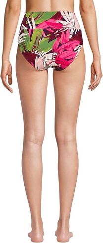 Lands' End Women's Chlorine Resistant Pinchless High Waisted Bikini Bottoms 6 Black in Kuwait