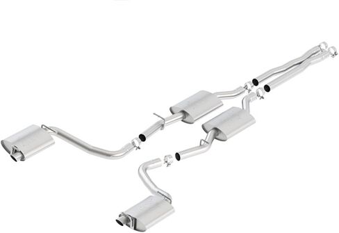 Borla 140637 نظام العادم Cat-Back Performance لعام 2015-2023 Chrysler 300/2015-2018 Dodge Charger R/T 5.7L V8 محرك العجلات الخلفية التلقائي بدون MDS (صمامات تعطيل الأسطوانة). in Kuwait