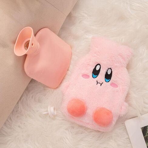 Cute Plush Hot Water Bag, Cartoon Hot Water Bottle with Cute Fleece Cover, Kawaii Design Hand Feet Warmer for Pain Relief, Cramps, Cozy Nights Gifts for Girls Boys Cold Winter (Smile) in Saudi Arabia