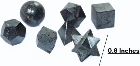 Women's Wow A++ Crystal Quartz 7 Stones Sacred Geometry Sets Gemstone Platonic Solid Top Grade Quality Merkaba Star W/ Velvet Pouch Attractive Cleansing Life Vitality Healing Chakra in Kuwait