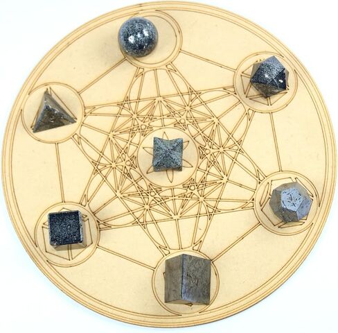 Women's Wow A++ Crystal Quartz 7 Stones Sacred Geometry Sets Gemstone Platonic Solid Top Grade Quality Merkaba Star W/ Velvet Pouch Attractive Cleansing Life Vitality Healing Chakra in Kuwait