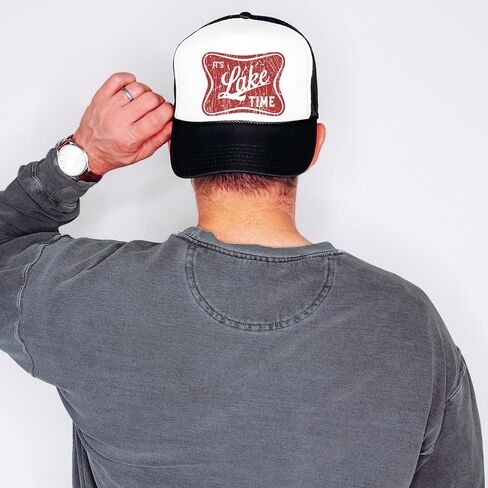 إنه Lake Time Summer Classic 5 لوحة Foam Foam Mesh Mesh Snap Backer Trucker Hat in Kuwait
