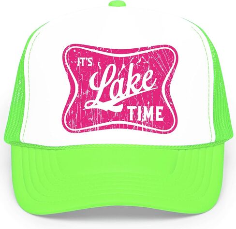 إنه Lake Time Summer Classic 5 لوحة Foam Foam Mesh Mesh Snap Backer Trucker Hat in Kuwait