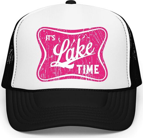 It's Lake Time Summer Classic 5 Panel Foam Front Mesh Snap Back Trucker Hat in Saudi Arabia