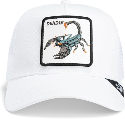 Goorin Bros. The Farm Unisex Original Adjustable Snapback Trucker Hat, White (The Deadly Scorpion), One Size in Saudi Arabia