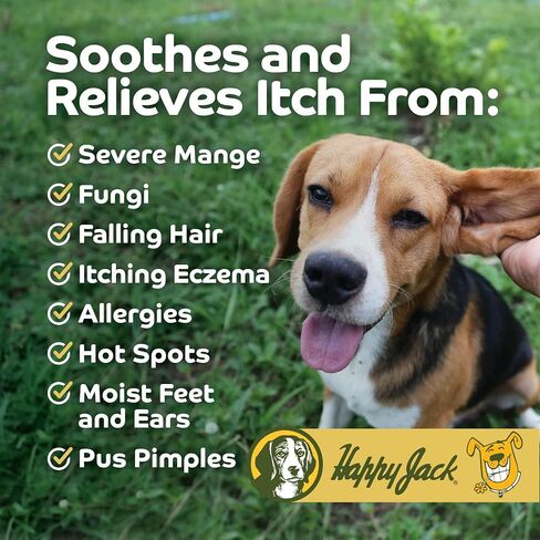 HAPPY JACK Dermacide Ointment, Dog Itch Relief, Hot Spot Treatment, Mange Treatment Dogs, Use on Mange Mite, Itching Eczemas, and as Dog Yeast Infection Treatment, 4 oz. in Saudi Arabia